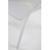 Scaun dining/bucatarie Halmar K491, cadru polipropilena, stivuibil, stil scandinav, 60x56x76x44cm, polipropilena, alb