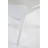 Scaun dining/bucatarie Halmar K491, cadru polipropilena, stivuibil, stil scandinav, 60x56x76x44cm, polipropilena, alb