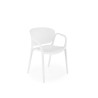 Scaun dining/bucatarie Halmar K491, cadru polipropilena, stivuibil, stil scandinav, 60x56x76x44cm, polipropilena, alb