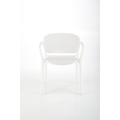 Scaun dining/bucatarie Halmar K491, cadru polipropilena, stivuibil, stil scandinav, 60x56x76x44cm, polipropilena, alb