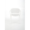 Scaun dining/bucatarie Halmar K491, cadru polipropilena, stivuibil, stil scandinav, 60x56x76x44cm, polipropilena, alb