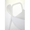Scaun dining/bucatarie Halmar K491, cadru polipropilena, stivuibil, stil scandinav, 60x56x76x44cm, polipropilena, alb