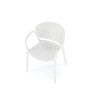 Scaun dining/bucatarie Halmar K491, cadru polipropilena, stivuibil, stil scandinav, 60x56x76x44cm, polipropilena, alb