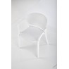 Scaun dining/bucatarie Halmar K491, cadru polipropilena, stivuibil, stil scandinav, 60x56x76x44cm, polipropilena, alb