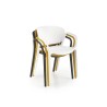 Scaun dining/bucatarie Halmar K491, cadru polipropilena, stivuibil, stil scandinav, 60x56x76x44cm, polipropilena, alb