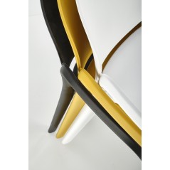 Scaun dining/bucatarie Halmar K491, cadru polipropilena, stivuibil, stil scandinav, 60x56x76x44cm, polipropilena, alb