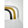 Scaun dining/bucatarie Halmar K491, cadru polipropilena, stivuibil, stil scandinav, 60x56x76x44cm, polipropilena, alb