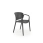 Scaun dining/bucatarie, stil scandinav, polipropilena, 60x56x76x44 cm, negru Scaun dining/bucatarie, stil scandinav, polipropilena, 60x56x76x44 cm, negru