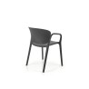 Scaun dining/bucatarie Halmar K491, cadru polipropilena, stivuibil, stil scandinav, 60x56x76x44cm, polipropilena, negru
