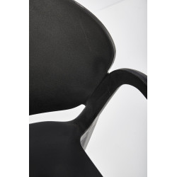 Scaun dining/bucatarie Halmar K491, cadru polipropilena, stivuibil, stil scandinav, 60x56x76x44cm, polipropilena, negru