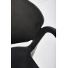 Scaun dining/bucatarie Halmar K491, cadru polipropilena, stivuibil, stil scandinav, 60x56x76x44cm, polipropilena, negru