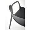 Scaun dining/bucatarie Halmar K491, cadru polipropilena, stivuibil, stil scandinav, 60x56x76x44cm, polipropilena, negru