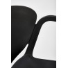 Scaun dining/bucatarie Halmar K491, cadru polipropilena, stivuibil, stil scandinav, 60x56x76x44cm, polipropilena, negru