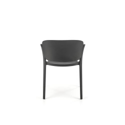 Scaun dining/bucatarie Halmar K491, cadru polipropilena, stivuibil, stil scandinav, 60x56x76x44cm, polipropilena, negru