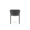 Scaun dining/bucatarie Halmar K491, cadru polipropilena, stivuibil, stil scandinav, 60x56x76x44cm, polipropilena, negru