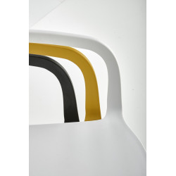 Scaun dining/bucatarie Halmar K491, cadru polipropilena, stivuibil, stil scandinav, 60x56x76x44cm, polipropilena, negru