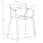 Scaun dining/bucatarie, stil scandinav, polipropilena, 60x56x76x44 cm, negru Scaun dining/bucatarie, stil scandinav, polipropilena, 60x56x76x44 cm, negru