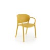 Scaun dining/bucatarie Halmar K491, cadru polipropilena, stivuibil, stil scandinav, 60x56x76x44cm, polipropilena, galben