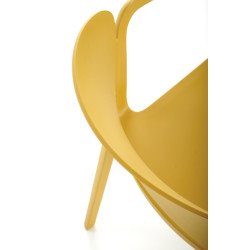 Scaun dining/bucatarie Halmar K491, cadru polipropilena, stivuibil, stil scandinav, 60x56x76x44cm, polipropilena, galben