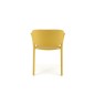 Scaun scandinav dining/bucatarie, cadru polipropilena, stivuibil, 60x56x76x44 cm, galben