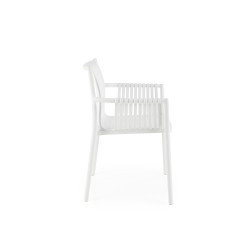 Scaun gradina Halmar K492, cadru polipropilena, stivuibil, stil scandinav, 60x56x84x45cm, polipropilena, alb
