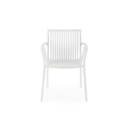 Scaun gradina Halmar K492, cadru polipropilena, stivuibil, stil scandinav, 60x56x84x45cm, polipropilena, alb