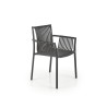 Scaun gradina Halmar K492, cadru polipropilena, stivuibil, stil scandinav, 60x56x84x45cm, polipropilena, negru