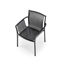 Scaun gradina Halmar K492, cadru polipropilena, stivuibil, stil scandinav, 60x56x84x45cm, polipropilena, negru