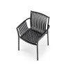Scaun gradina Halmar K492, cadru polipropilena, stivuibil, stil scandinav, 60x56x84x45cm, polipropilena, negru