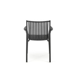Scaun gradina Halmar K492, cadru polipropilena, stivuibil, stil scandinav, 60x56x84x45cm, polipropilena, negru