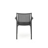 Scaun gradina Halmar K492, cadru polipropilena, stivuibil, stil scandinav, 60x56x84x45cm, polipropilena, negru