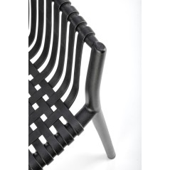Scaun gradina Halmar K492, cadru polipropilena, stivuibil, stil scandinav, 60x56x84x45cm, polipropilena, negru