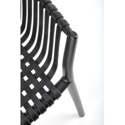 Scaun gradina Halmar K492, cadru polipropilena, stivuibil, stil scandinav, 60x56x84x45cm, polipropilena, negru