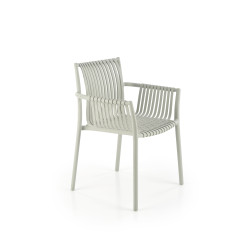 Scaun gradina Halmar K492, cadru polipropilena, stivuibil, stil scandinav, 60x56x84x45cm, polipropilena, gri