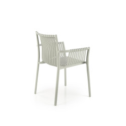 Scaun gradina Halmar K492, cadru polipropilena, stivuibil, stil scandinav, 60x56x84x45cm, polipropilena, gri