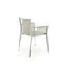 Scaun gradina Halmar K492, cadru polipropilena, stivuibil, stil scandinav, 60x56x84x45cm, polipropilena, gri