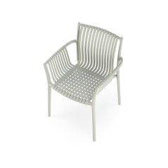 Scaun gradina Halmar K492, cadru polipropilena, stivuibil, stil scandinav, 60x56x84x45cm, polipropilena, gri