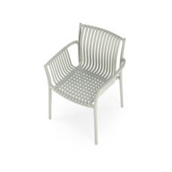Scaun gradina Halmar K492, cadru polipropilena, stivuibil, stil scandinav, 60x56x84x45cm, polipropilena, gri