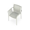 Scaun gradina Halmar K492, cadru polipropilena, stivuibil, stil scandinav, 60x56x84x45cm, polipropilena, gri