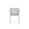 Scaun gradina Halmar K492, cadru polipropilena, stivuibil, stil scandinav, 60x56x84x45cm, polipropilena, gri