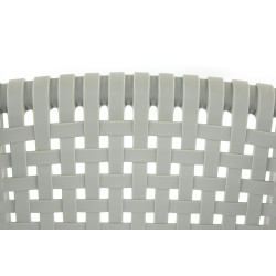 Scaun gradina Halmar K492, cadru polipropilena, stivuibil, stil scandinav, 60x56x84x45cm, polipropilena, gri