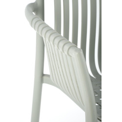 Scaun gradina Halmar K492, cadru polipropilena, stivuibil, stil scandinav, 60x56x84x45cm, polipropilena, gri