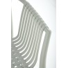 Scaun gradina Halmar K492, cadru polipropilena, stivuibil, stil scandinav, 60x56x84x45cm, polipropilena, gri