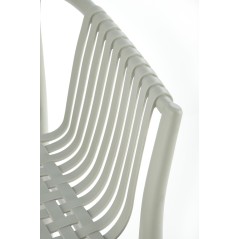 Scaun gradina Halmar K492, cadru polipropilena, stivuibil, stil scandinav, 60x56x84x45cm, polipropilena, gri