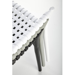 Scaun gradina Halmar K492, cadru polipropilena, stivuibil, stil scandinav, 60x56x84x45cm, polipropilena, gri