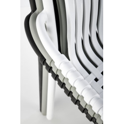 Scaun gradina Halmar K492, cadru polipropilena, stivuibil, stil scandinav, 60x56x84x45cm, polipropilena, gri