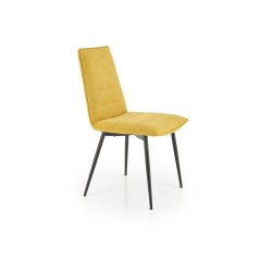 Scaun dining/bucatarie Halmar K493, cadru metal,  stil clasic, 47x60x92x47cm, textil, galben