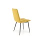 Scaun tapitat pentru dining, cadru metalic, inaltime 92 cm, latime 47 cm, textil galben