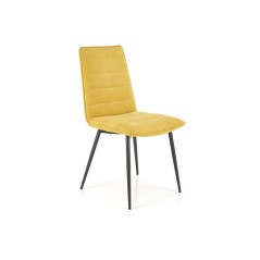 Scaun dining/bucatarie Halmar K493, cadru metal,  stil clasic, 47x60x92x47cm, textil, galben