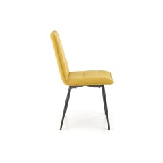 Scaun dining/bucatarie Halmar K493, cadru metal,  stil clasic, 47x60x92x47cm, textil, galben
